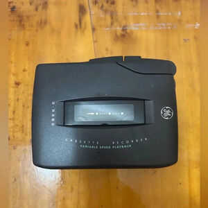 Vintage GE Var Speed Playback Cassette Voice Recorder W Mic 3-5362A No